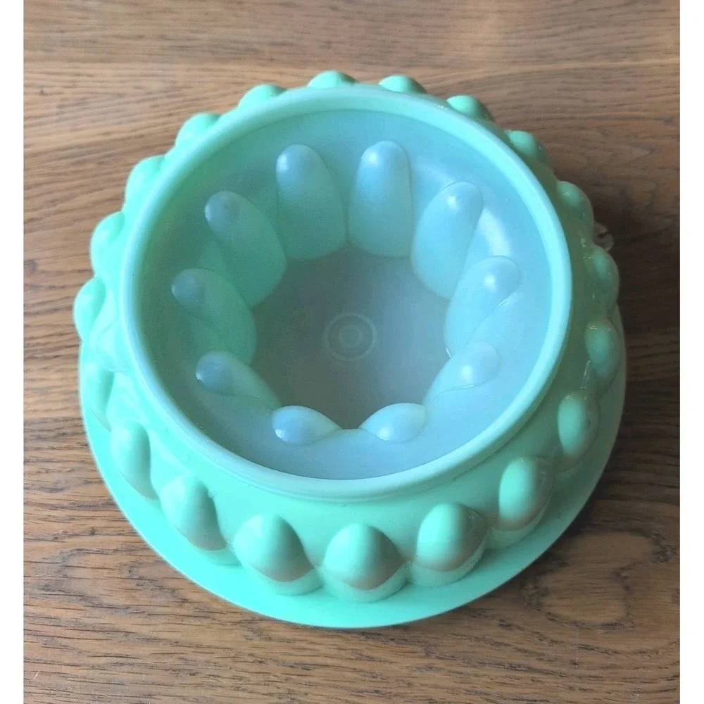 Tupperware Gel Mold Jello Mold Lime Green 1970s Vtg 9